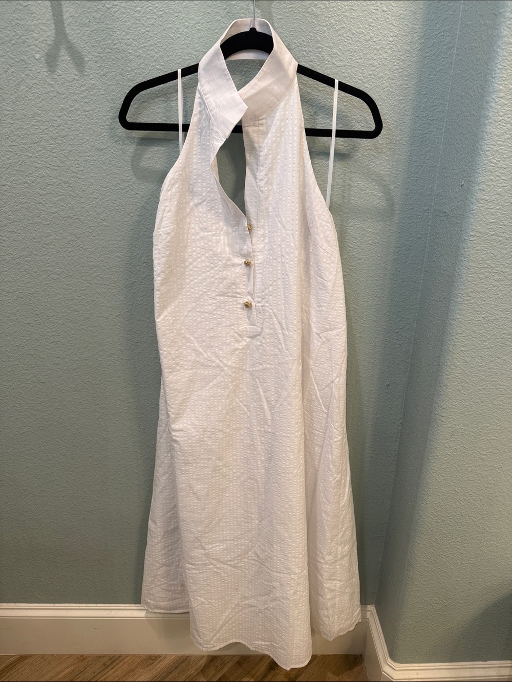 Tuckernuck White Seersucker Jagger Dress Medium NWT